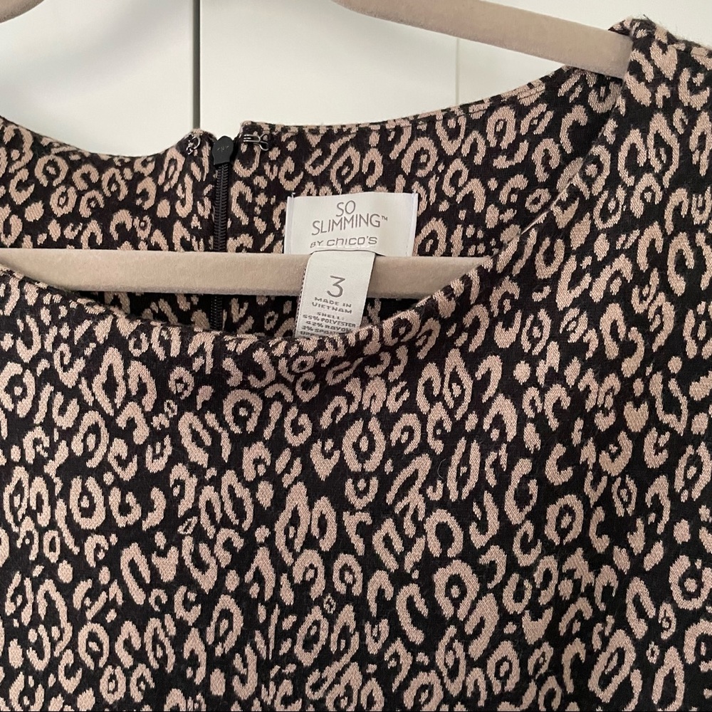 Chicos so slimming dress size 3 (XL), fully lined with slimming panel, black tan